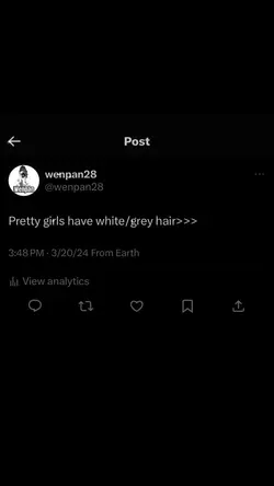 White/grey hair