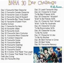 MHA 30 DAY CHALLENGE