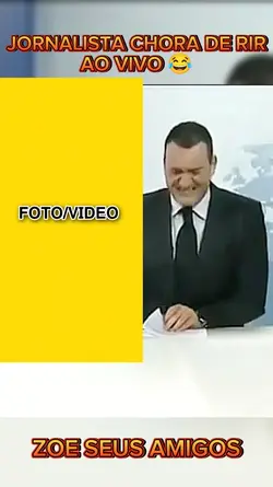 jornalista rindo 