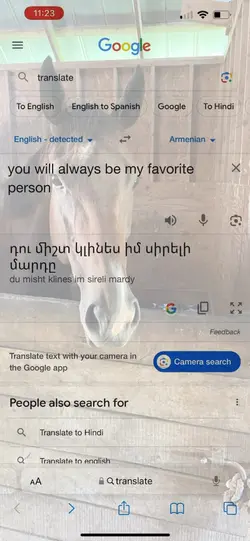I meant horse