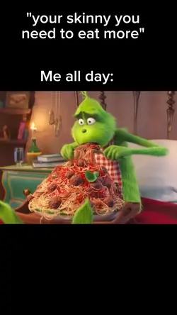 The Grinch eating