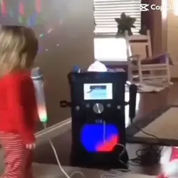 Girl doing karaoke ❤️
