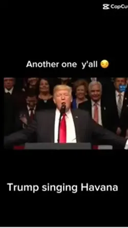 Trump singing Havana