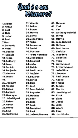 Lista de nomes…