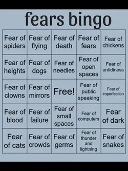 Fears Bingo 