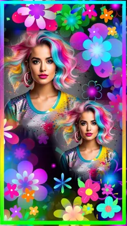 Neon flowers 