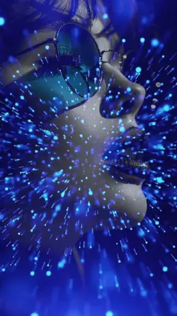 Blue particles 