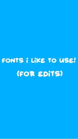 Fonts i like..