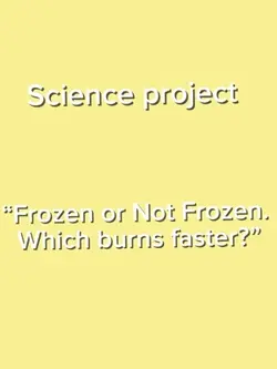 Science project I