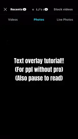 Text overlay tut
