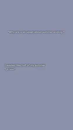 Summer ending