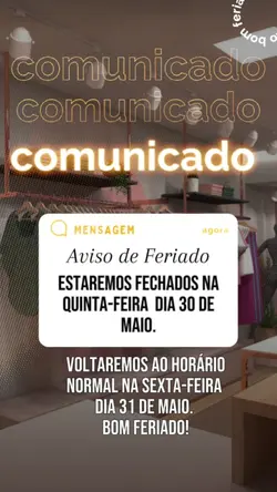 Aviso de feriado