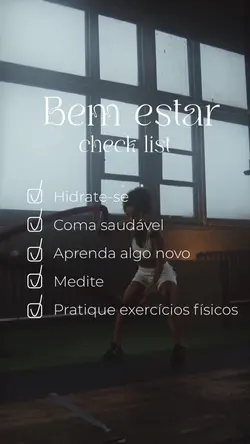 Bem estar! Checklist