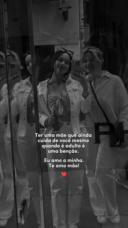 Te amo mãe 
