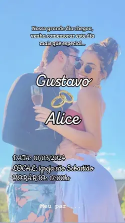 convite de casamento