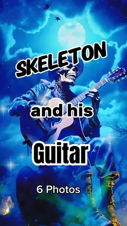 Skeleton and Guitar