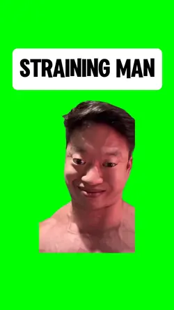 STRAINING MAN