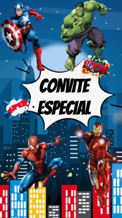 Convite Super Heróis