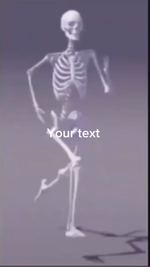 skeleton running across the screen green screen - Pippit