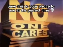 No one cares