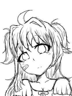 Drawing anime girl 