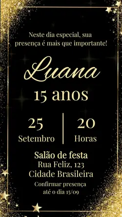 Convite de 15 anos 