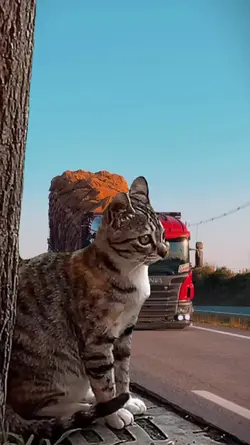 Gato assustando