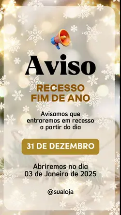 Aviso de Recesso