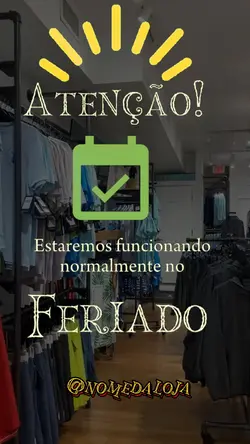 Aberto no feriado 