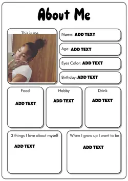 About me template |