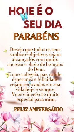 Texto Parabéns 