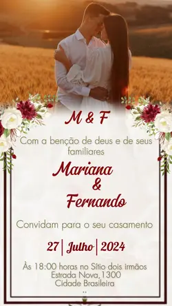 Convite de casamento