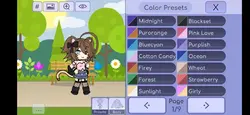 oc in preset colors