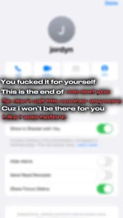 End of me and you