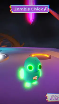 Neon zombie chick!