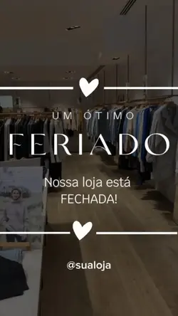 Feriado loja fechada