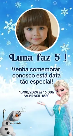 Convite Frozen 