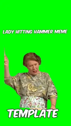 Lady hitting hammer