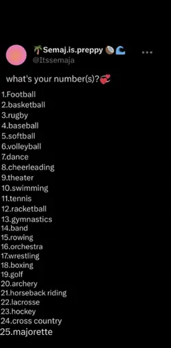 what sport do u play
