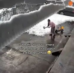 Falling snow