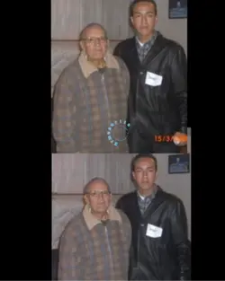 Abrazo con foto 