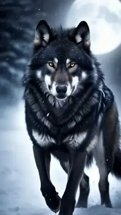 wolf moon snow AI