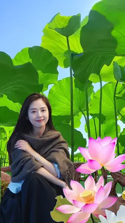 Beautiful lotus pond