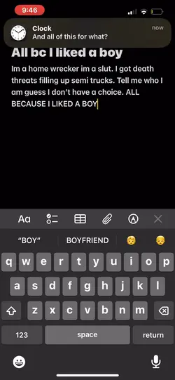 All bc I liked a boy