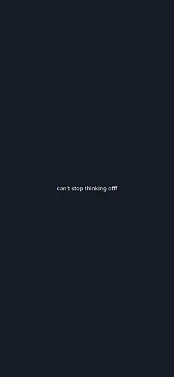 can’t stop thinking 