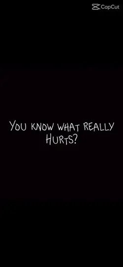it really hurts