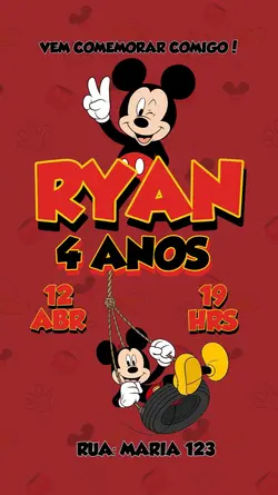 CONVITE MICKEY 
