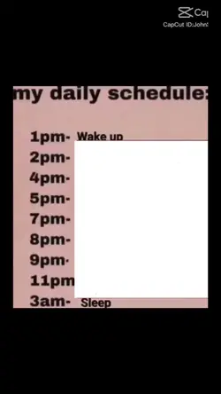My daily schedule👁️👄👁️