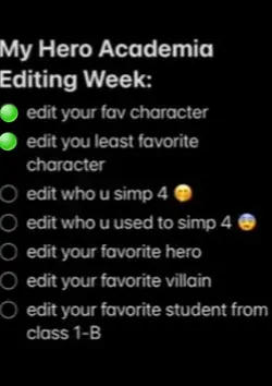 MHA edit week