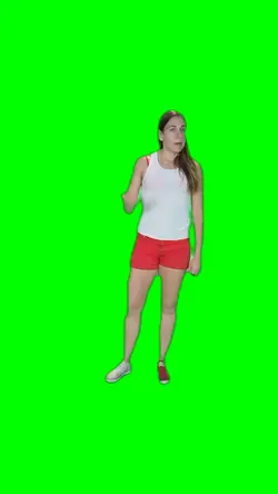 Green screen girl
